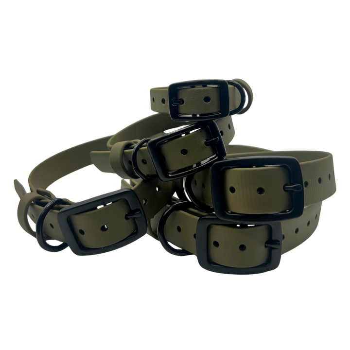 Belt Buckle Collar - Olive